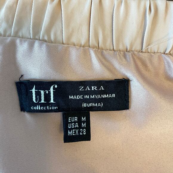 ZARA TRF Flowing Sateen Bomber Jacket Size M Full Zip Jacket Lightweight Layer - Picture 5 of 6